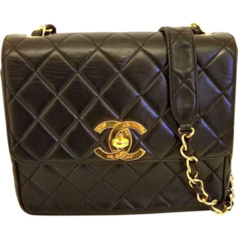 black chanel vintage bag|pictures of old Chanel purses.